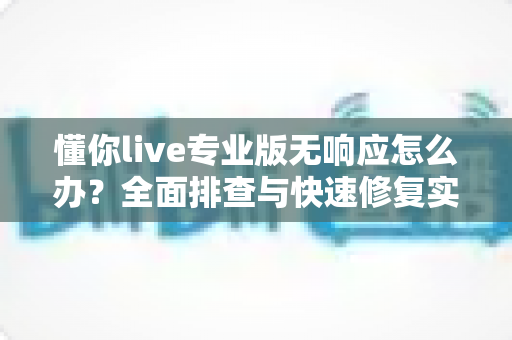 懂你live专业版无响应怎么办？全面排查与快速修复实用指南