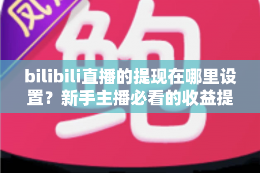 bilibili直播的提现在哪里设置?新手主播必看的收益提现全流程攻略 bilibili直播的提现在哪里设置?新手主播必看的收益提现全流程攻略