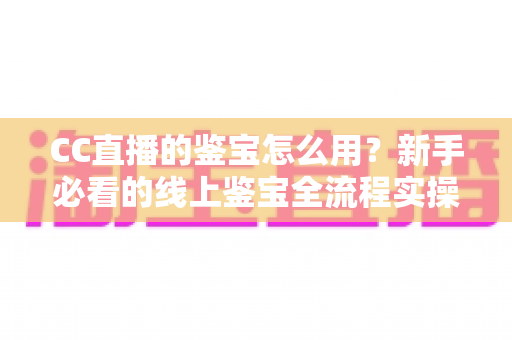 CC直播的鉴宝怎么用?新手必看的线上鉴宝全流程实操指南 CC直播的鉴宝怎么用?新手必看的线上鉴宝全流程实操指南