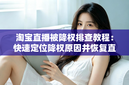 淘宝直播被降权排查教程:快速定位降权原因并恢复直播间权重的完整实战指南 淘宝直播被降权排查教程:快速定位降权原因并恢复直播间权重的完整实战指南
