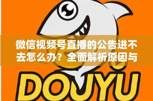 微信视频号直播的公告进不去怎么办?全面解析原因与高效解决技巧指南 微信视频号直播的公告进不去怎么办?全面解析原因与高效解决技巧指南