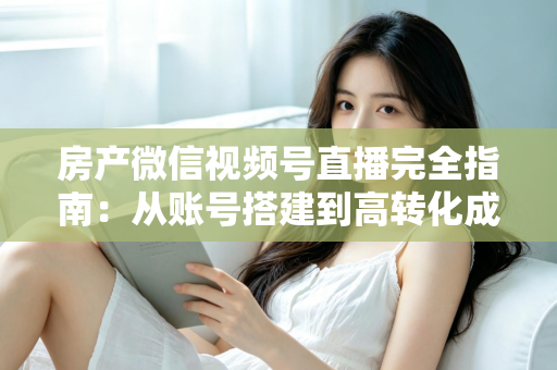 房产微信视频号直播完全指南：从账号搭建到高转化成交的全流程实战攻略